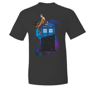 DOCTOR WHO Tenth Doctor on Tardis T-Shirt S