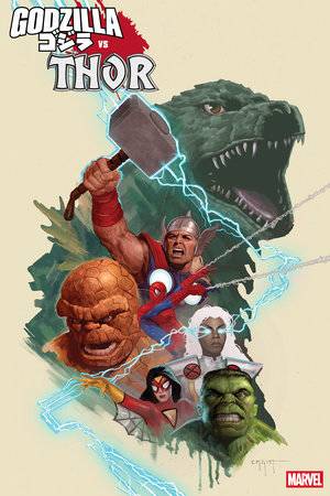 GODZILLA vs THOR #1 Variant EM GIST MARVEL UNIVERSE Cover