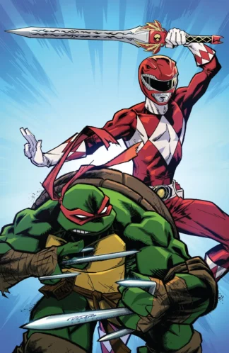 MIGHTY MORPHIN POWER RANGERS/TEENAGE MUTANT NINJA TURTLES III #2 Variant UNLIMITED FULL ART RANDOLPH Cover
